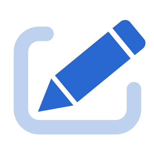 pencil for edu blue logo with dark blue and light blue.